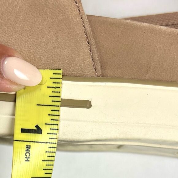 Eileen Fisher Sway Ankle StrapTan Nubuck Leather Sandals - Picture 11 of 12